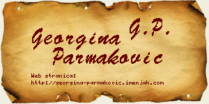 Georgina Parmaković vizit kartica